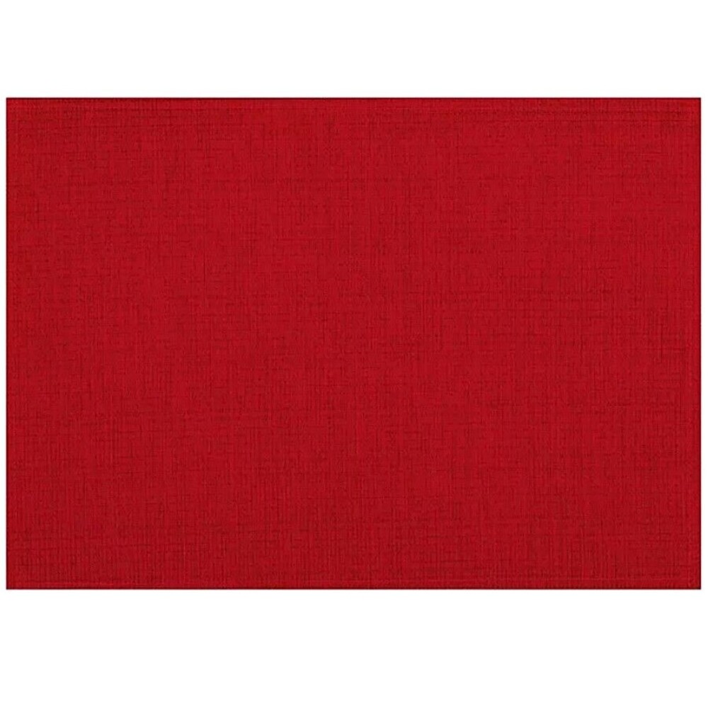 Noritake Colorwave Fabric Placemats Raspberry Red 19"x13" Machine Wash Set of 4
